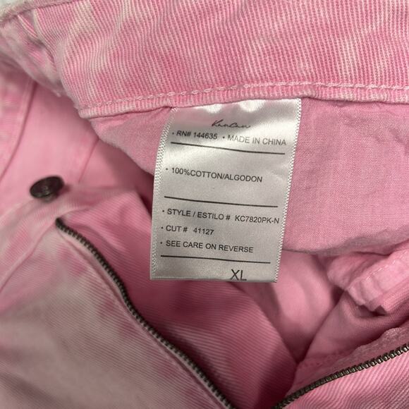 KanCan Pink Shorts Denim Raw Frayed Hem Pockets Womens Size XL Faded Barbiecore - Picture 9 of 10